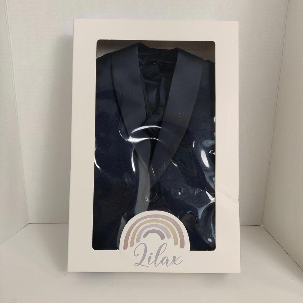 Lilax Boy's Formal Suit in Navy 3 Piece Set Size 5 Years Old